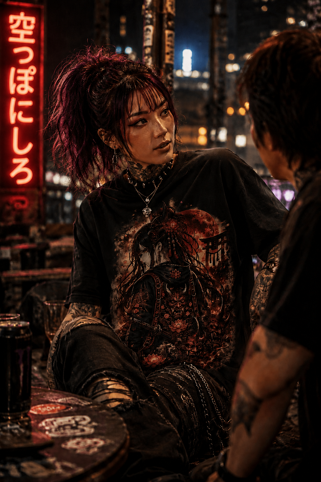 Oni Spirit Streetwear Collection Tee - Lotus Rebellion Syndicate