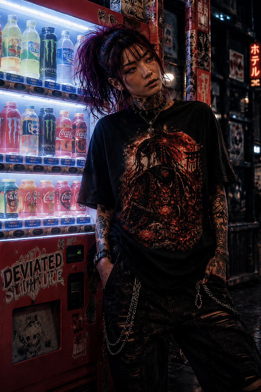 Oni Spirit Streetwear Collection Tee - Lotus Rebellion Syndicate
