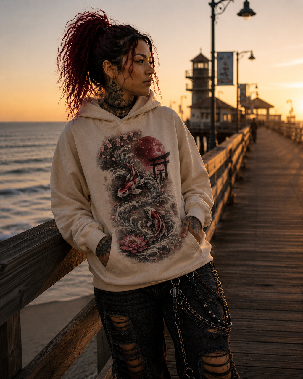 Koi Spirit Hoodie - Lotus Rebellion Syndicate