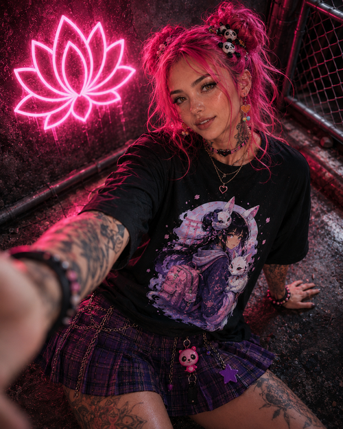 Kawii Kitsune Spirit Collection Tee - Lotus Rebellion Syndicate